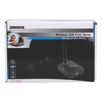 CMP-PRINTSER20 König usb 2.0 draadloze printserver Verpakking foto
